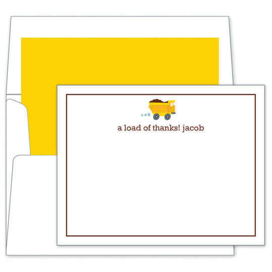 Dump Truck Flat Note Cards